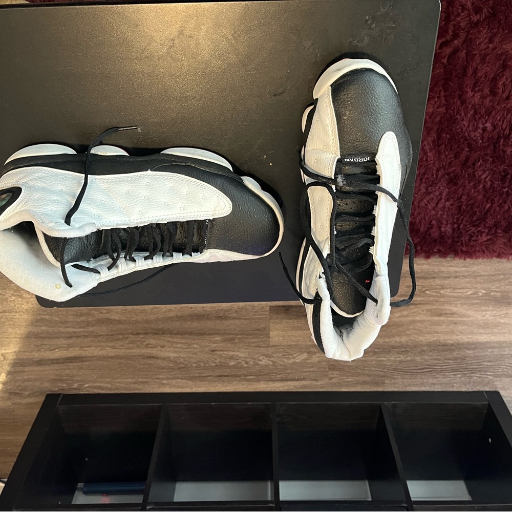 Jordan Black and White Athletic Shoes